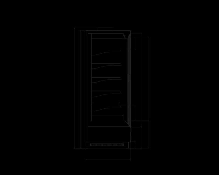 Витрина холодильная   Горка Закрытая 
Vega 080 H210 Plug-in SG Dazzl™