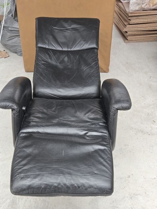 Кожен релакс фотьойл-въртящ