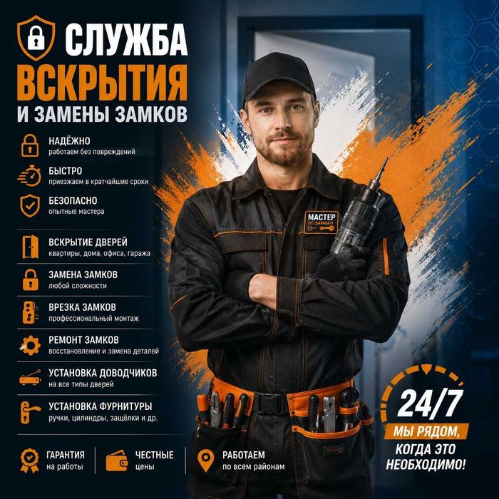 Вскрытие квартир, авто - открыть дверь, замена сердцевин, доводчиков