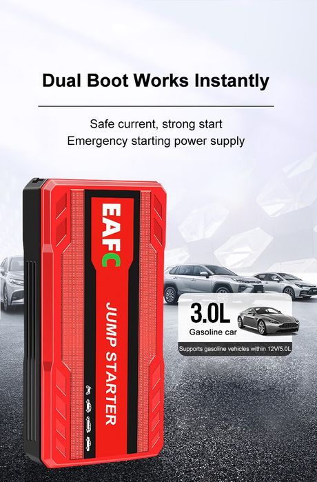 Robot Pornire Auto Jump Starter 3in1 + Gentuță Protecție
