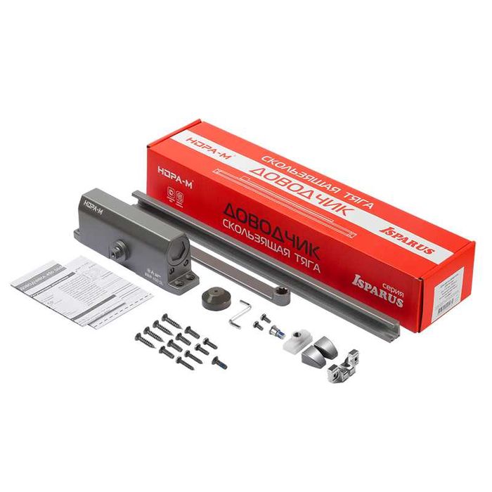 Доводчик дверной 450 Slider ISPARUS  от 110 до 150 кг ,цвет графит