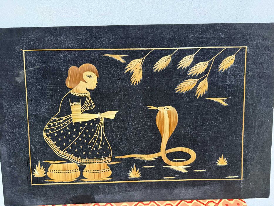 tablouri vechi din lemn de bambus tablou lemn bambus patru buc