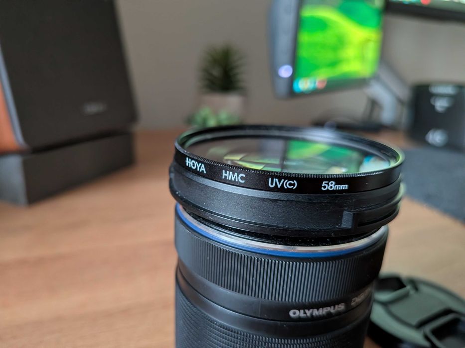 Olympus 40-150mm F4-5.6 R ED MSC MFT (4/3)+ filtru UV Hoya