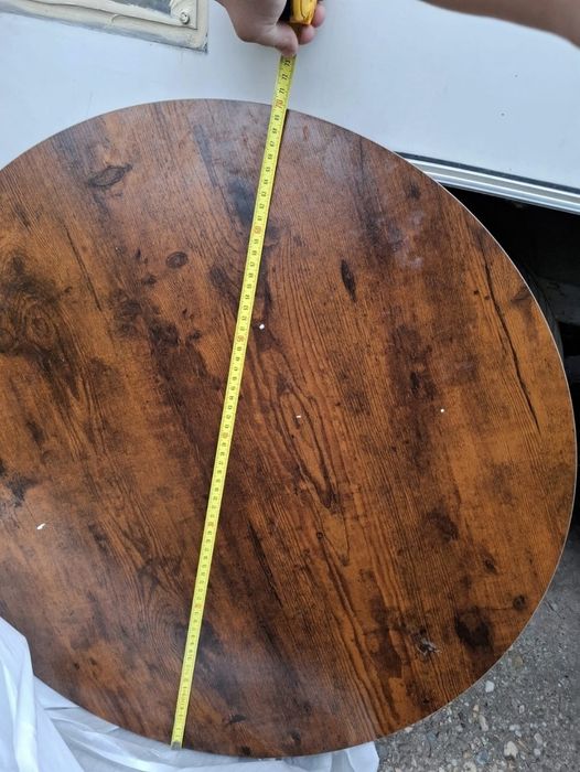 Set 2 masute de cafea,cadru metalic,blat din lemn,culoare maro vintage