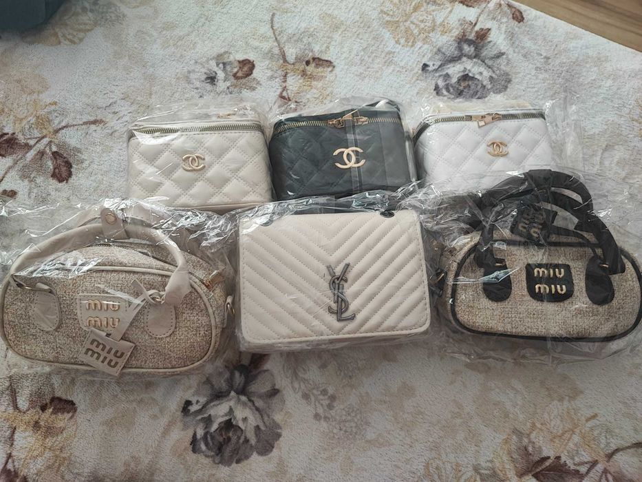 Chanel Miu Miu  Дамски ЧантиYves Saint Laurent Бяла Кожена Дамска Чанта
