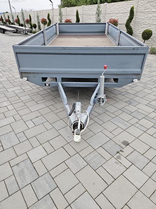 Remorca 4x2 metri cu obloane de 2000 kg,pe foi de arc,noua!