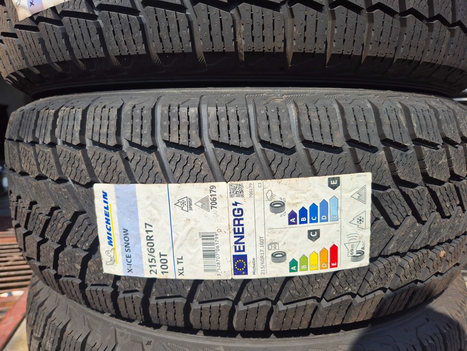 4 Anvelope M+S IARNA - 215/60/17 - Michelin ICE SNOW - NOU - DOT 2023 !