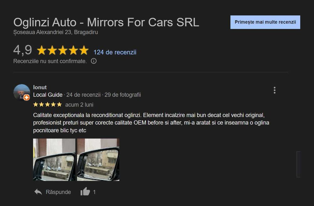 Oglinda oglinzi Mercedes A B C CLA CLS E GLA GLK S W221 W212 w204 s204