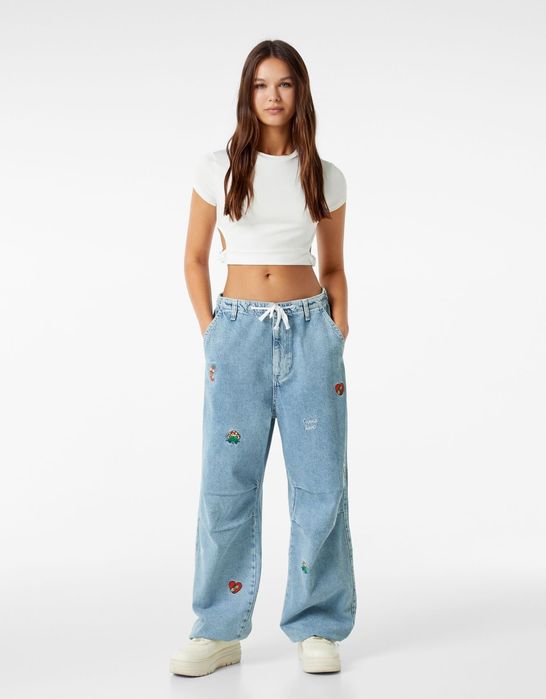 Blugi Parachute Bershka