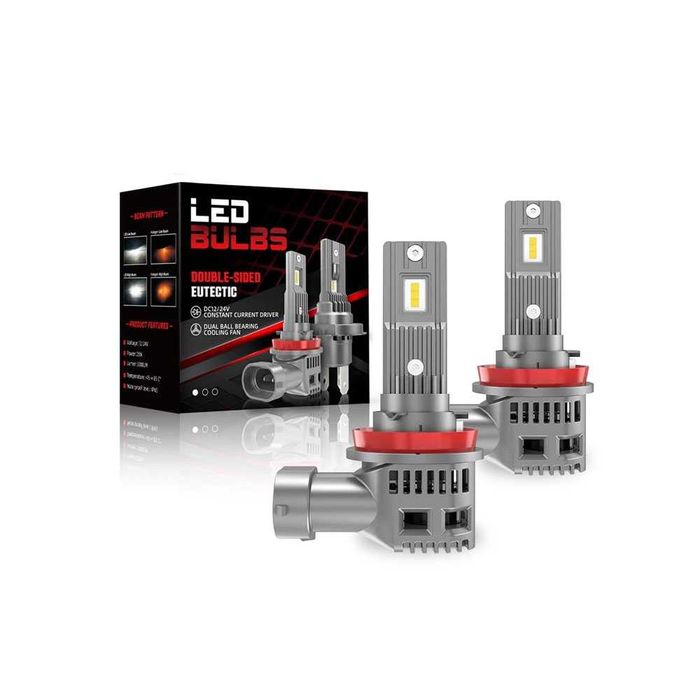 2026 LED диодни крушки H8 H11 240W 12V/24V 350% светлина MINI