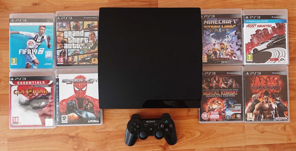 [ PS3 320GB > SONY PlayStation 3 Slim с джойстик и 30 игри