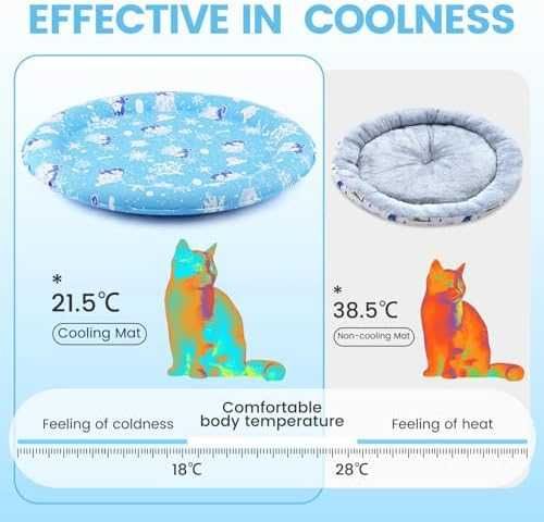 Нова Кръгла охлаждаща подложка за домашни любимци котка нетоксичен гел