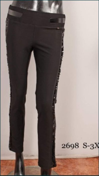 Черен клин панталон Lucy