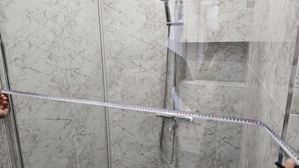 Стъклен параван за баня тип "Хармоника"