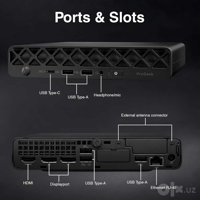 Мини Пк Mini Pc HP ProDesk 4 G1i Intel Core Ultra5 235T 16GB/256GB