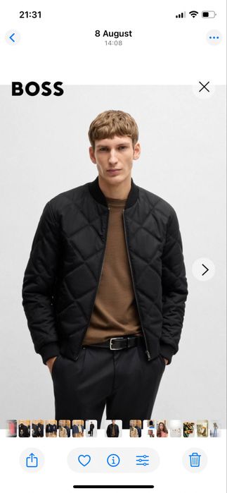 Мъжко яке в черно и бежаво