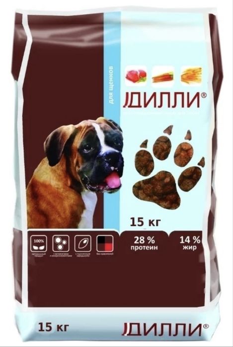 Корм для щенков .