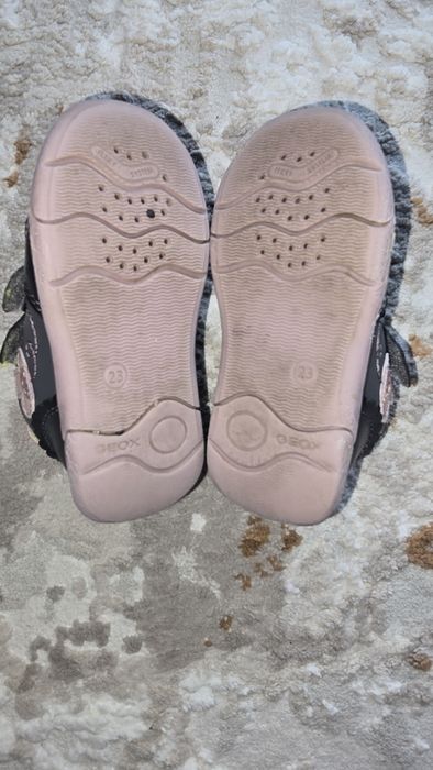 Pantofi copii fete din material sintetic Geox, Gri - B566DC_0NFBC_C1325