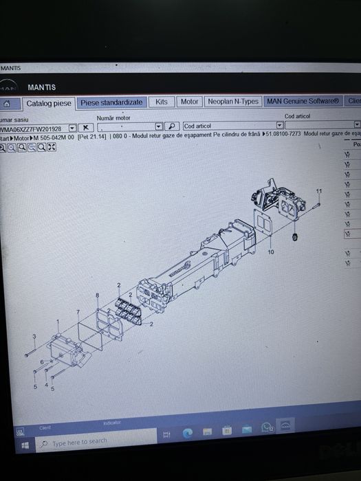 Clapeta egr modul retur gaze esapament Man Tgx Tgs Euro6