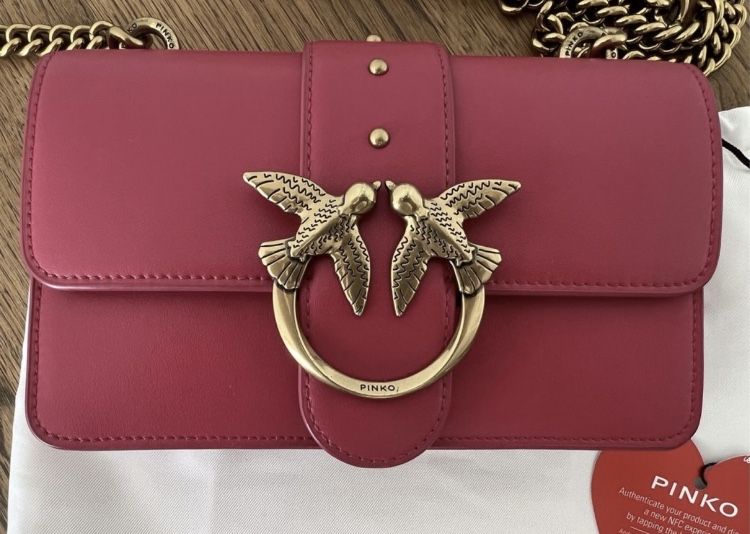 Pinko One Love Mini classic естествена кожа