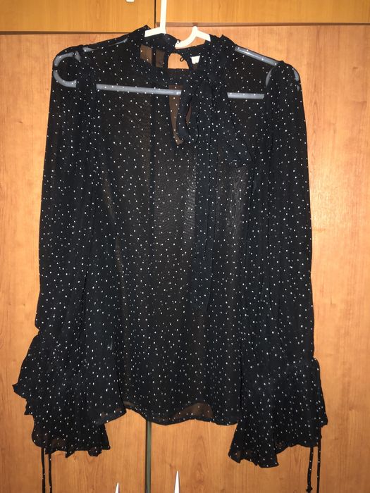 Риза Mango на точки с широки ръкави