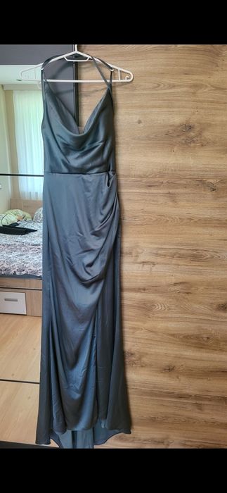 Официална вечерна сатенена рокля