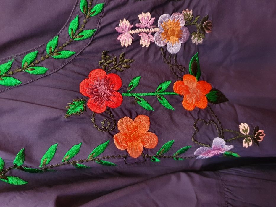 Rochie dama bumbac broderie