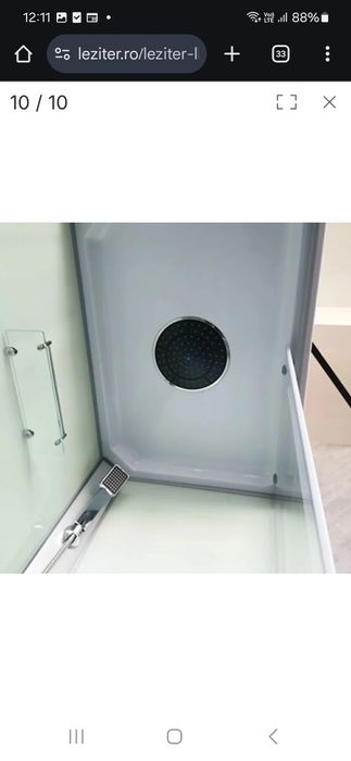 Vand cabina dus HIDROMASAJ  70x100  LEZITER 1600 LEI