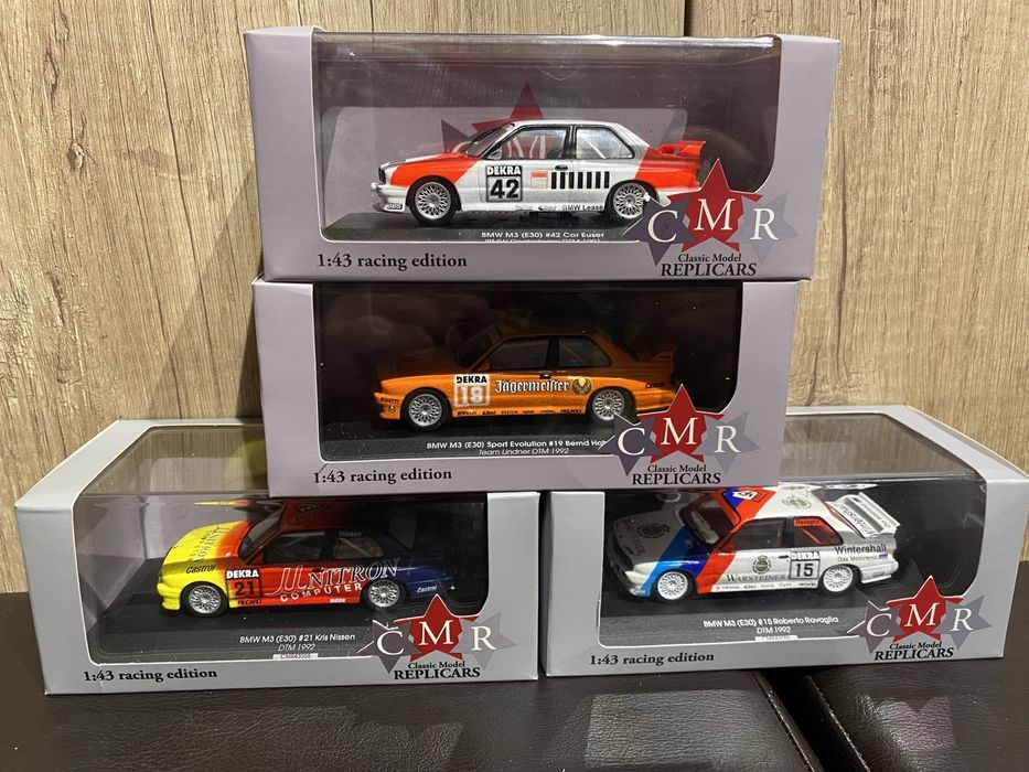 CMR BMW M3 (E30) machetă auto scara 1:43 an 1991 1992 DTM rally