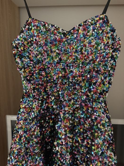 Rochie paiete multicolore facuta la comanda