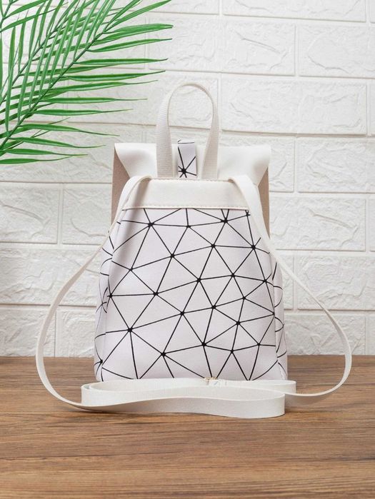 Rucsac cu clapă grafică geometrică