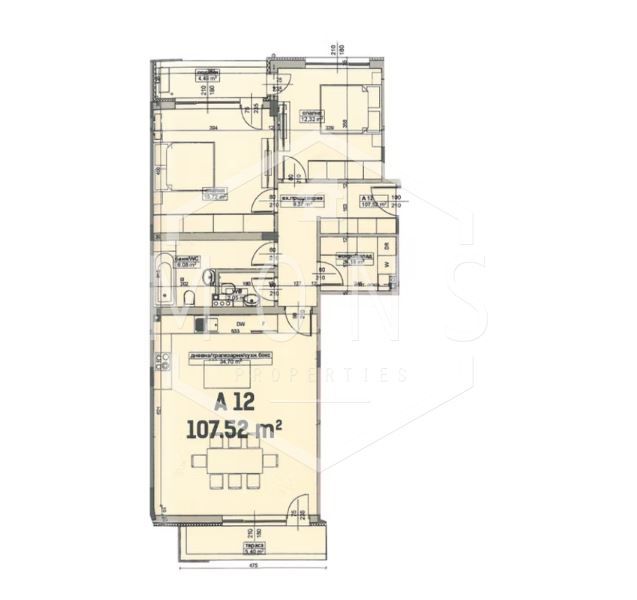 3-стаен в Велико Търново-Бузлуджа площ 119 цена 137500