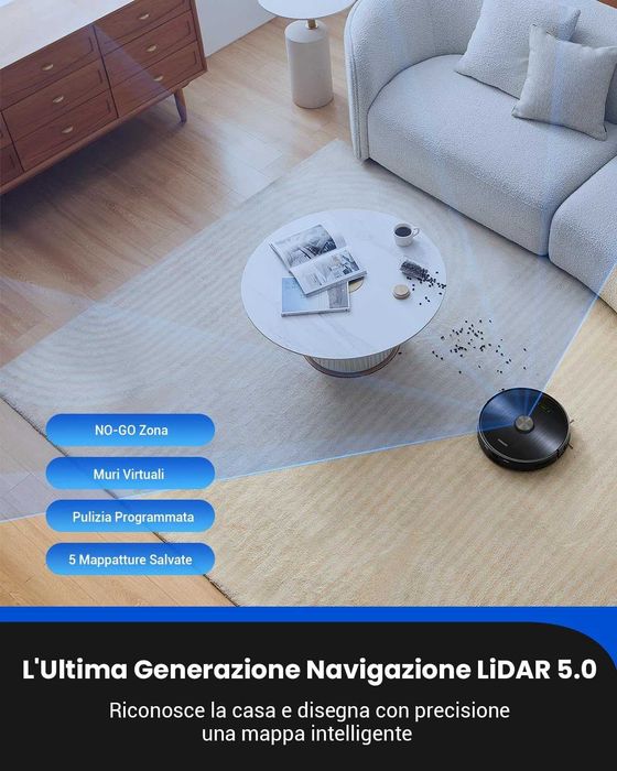 Роботизирана прахосмукачка Proscenic M9 Pro, 4500Pa, 3D картографиране