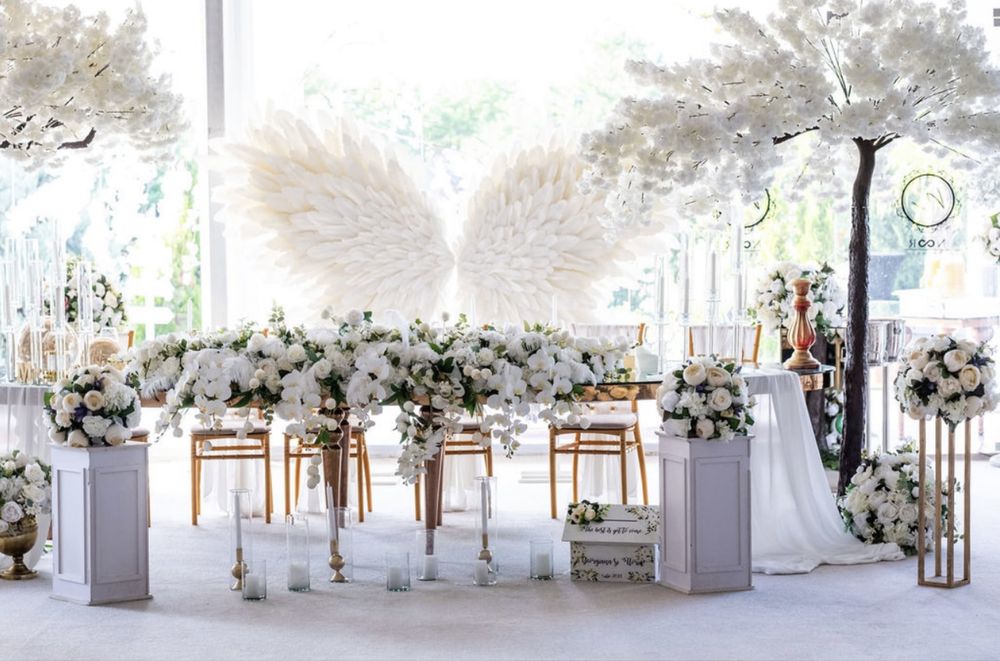 Aranjament floral prezidiu decor mese flori nunta botez cununie evenim