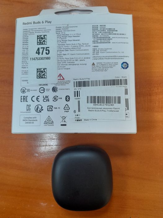 Redmi Buds 6 Play simsiz quloqchini. Ishlatilmagan. Kafolat bor
