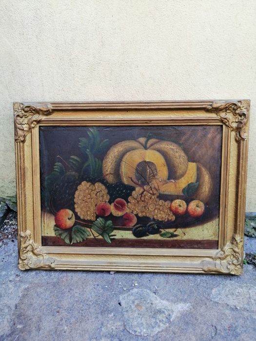 Tablou rama foto pictura pe panza car cu boi,nud ,florar