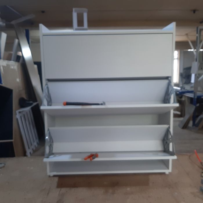 Тумба комод для обуви с полками в прихожую. Тумба для обуви 3-х дверна