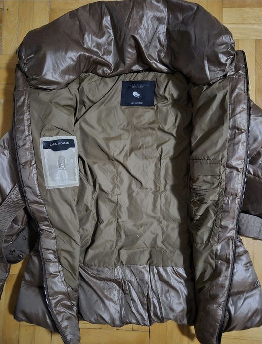 Geacă Premium Zara, Puf și pene naturale, Călduroasă - S