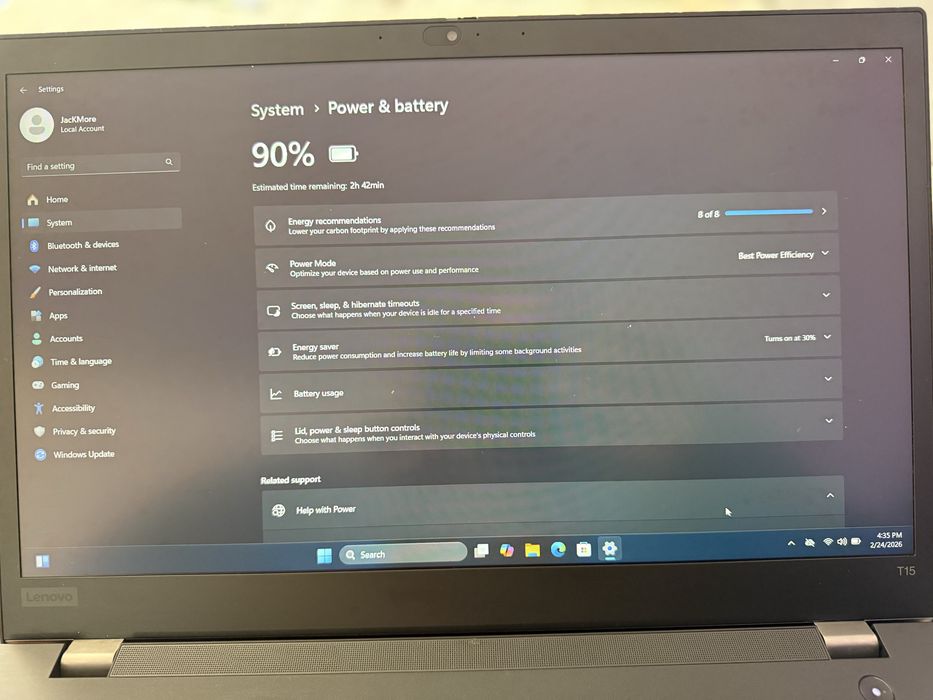 Laptop Lenovo ThinkPad T15 Gen2i i7 32gb 512ssd Nvidia Touchscreen