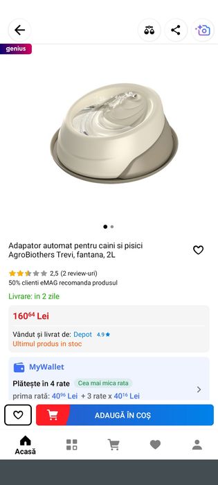 Fantana de apa pentru pisici,catei