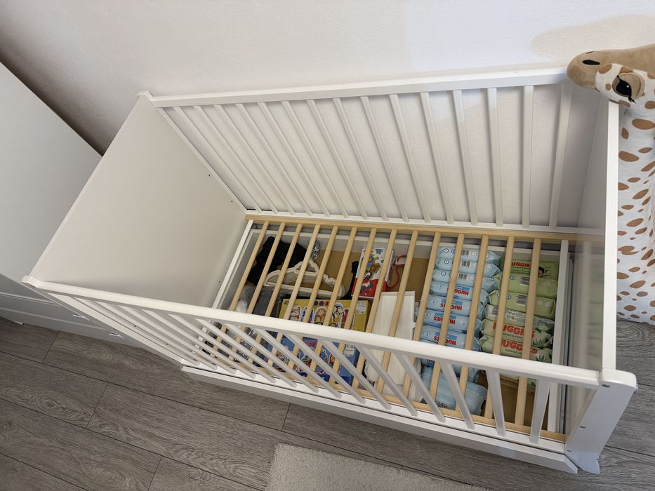 Patut bebelusi cu sertar 120x60 si saltea