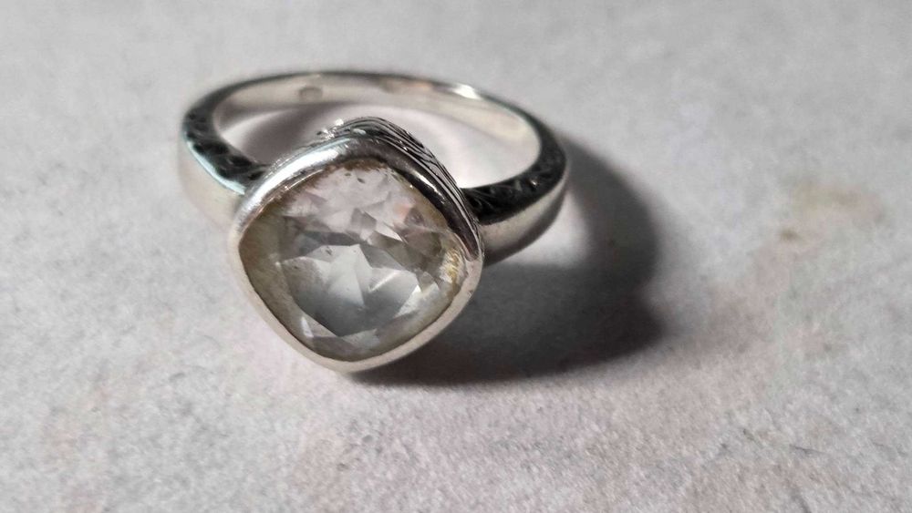 Inel argint vintage cu cristal de stanca
