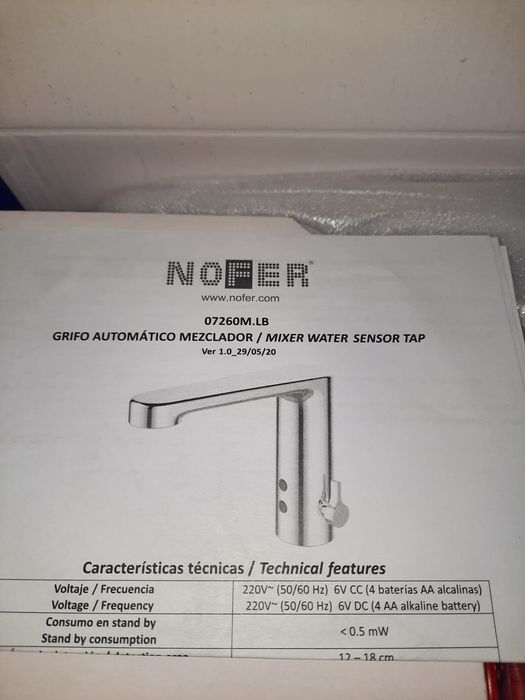 Baterie lavoar nofer