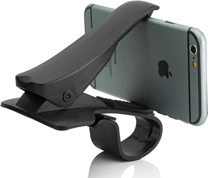 Универсална стойка за телефон за табло на автомобил - тип щипка.