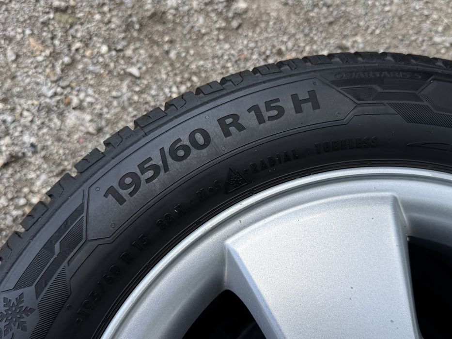 2бр.НОВИ Резервни гуми+АЛУМИНИЕВИ ДЖАНТИ 15" 4x100-Opel,Chevrolet,Fiat