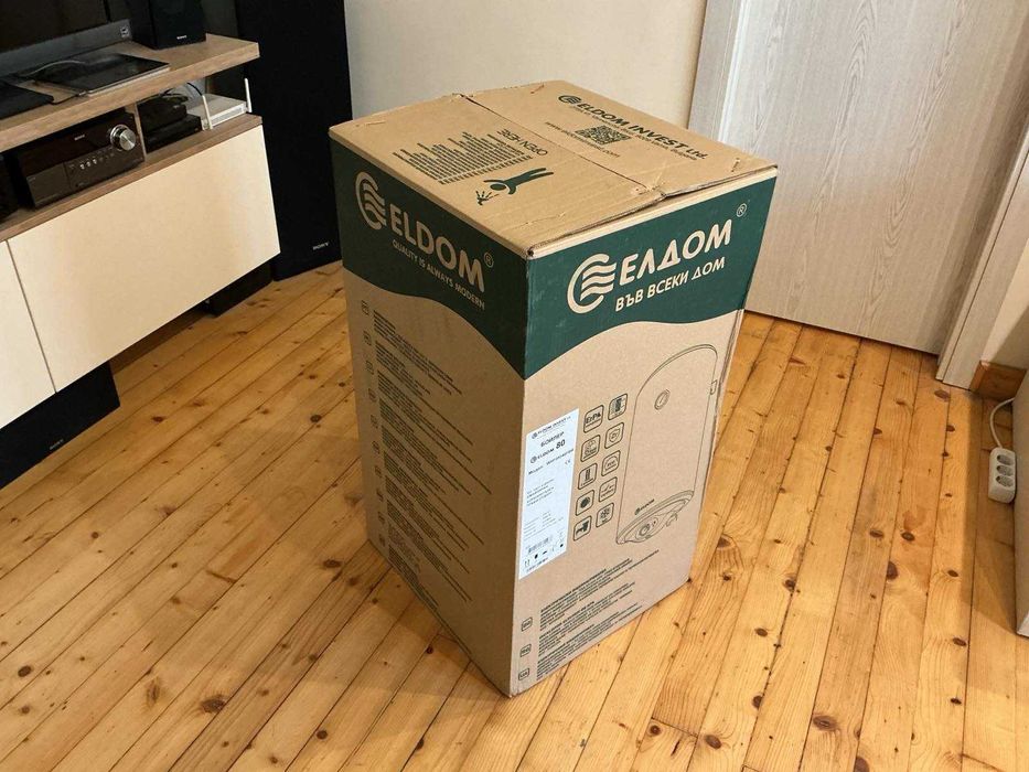 Хоризонтален бойлер ЕЛДОМ 80 л, 3 kW, емайлиран водосъдържател - НОВ