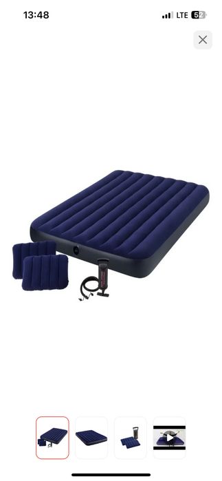 Надувной матрас с насосом и подушками