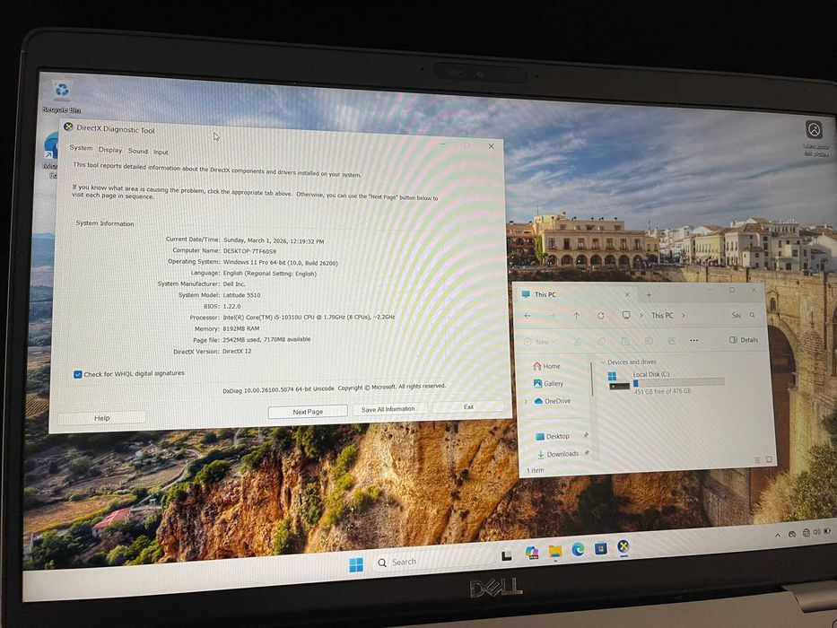 Laptop Dell Latitude 5510 i5-10310u 8gb ram ssd 512gb Dock cadou