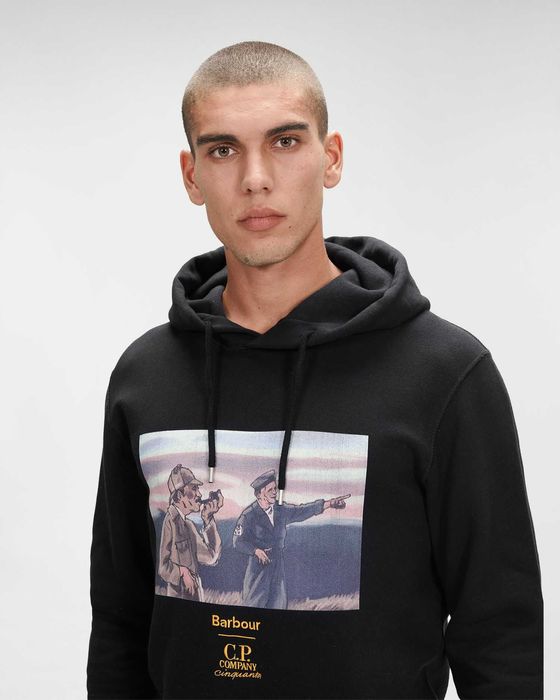 Barbour x C.P. Company Graphic Hoodie ОРИГИНАЛЕН мъжки суичър - М