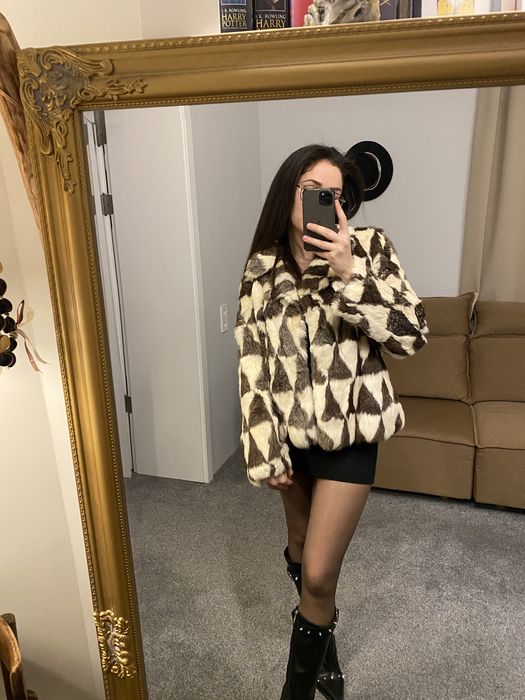 Палто естествен косъм